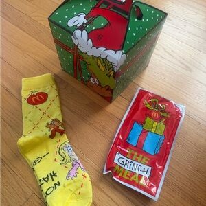 McDonald's Grinch Yellow Casual Socks